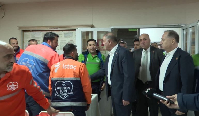 İBB Başkanvekili Aslan, İSTAÇ personeli ile sahurda buluştu: 11 aydır, belediye başkanımız, yol arkadaşlarımız yok ama buna rağmen hiçbir aksama olmadan 92 bin çalışanımızla İstanbul’a hizmet ediyoruz